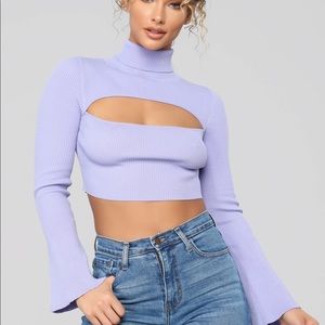 Fashion Nova crop turtleneck sweater NWT